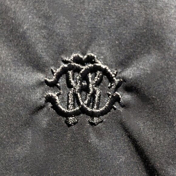 Roberto Cavalli | Camicia Comfort Fit Monogram Shirt in Black - Picture 9 of 13